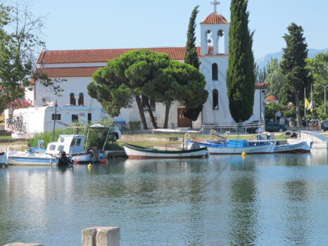 Agios Nikolaos church by Keramoti laggon, Greece