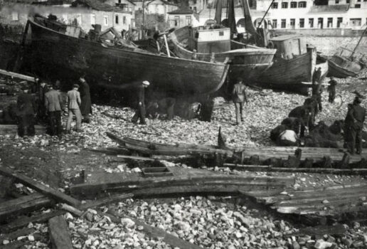 Kavala, shipsheds perhaps 1950s, Greece