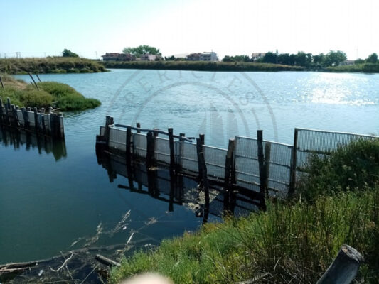 Keramoti lagoon fish fence